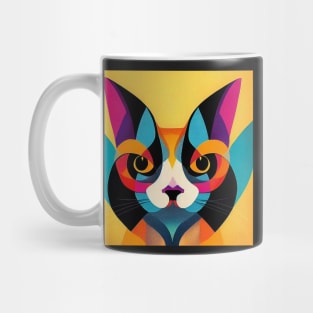 Colourful Abstract Cat Mug